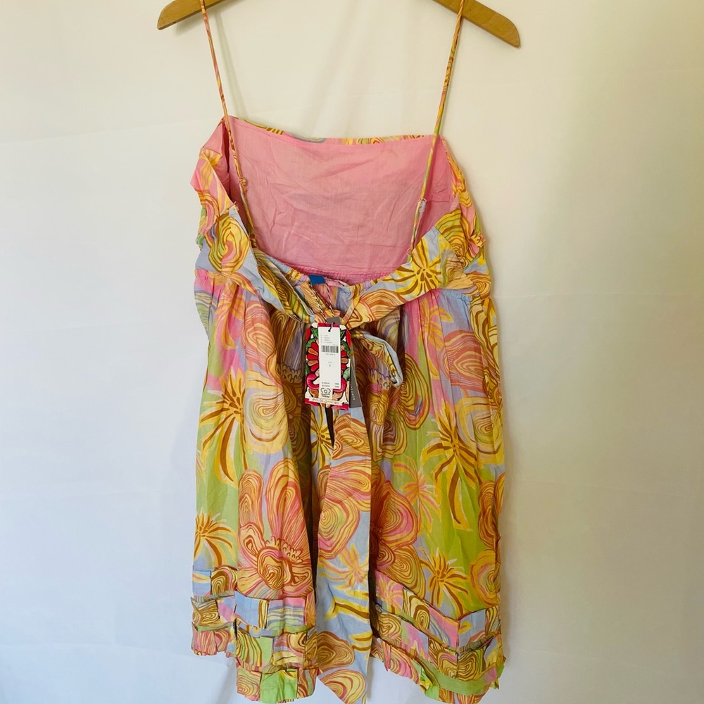 NWT $198 Farm Rio x Anthropologie Sleeveless Printed Mini Dress L - Picture 6 of 8